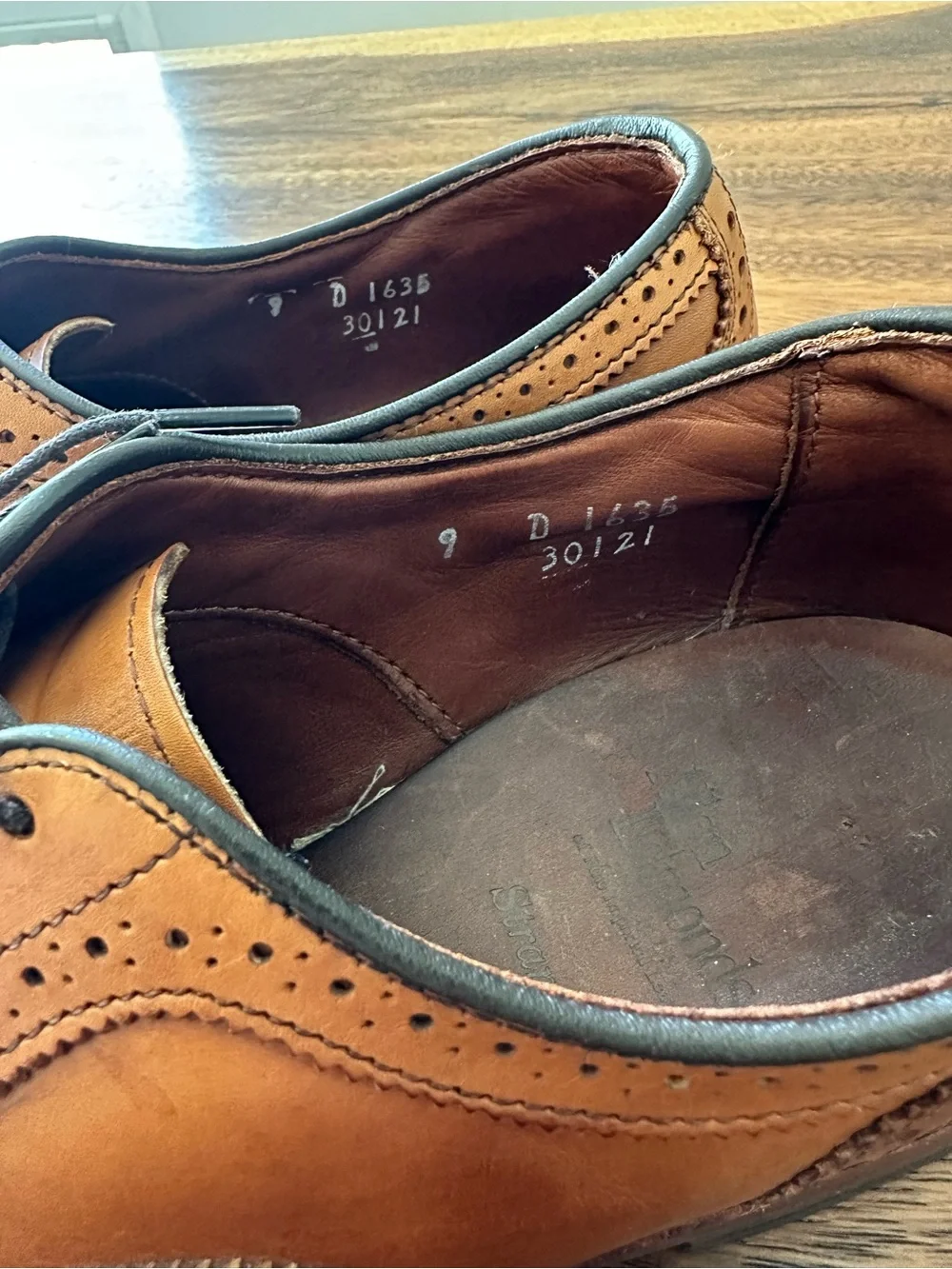 Allen Edmonds Walnut Leather Strand Cap Toe Oxfords 65 Last Men’s Sz 9D USA Made